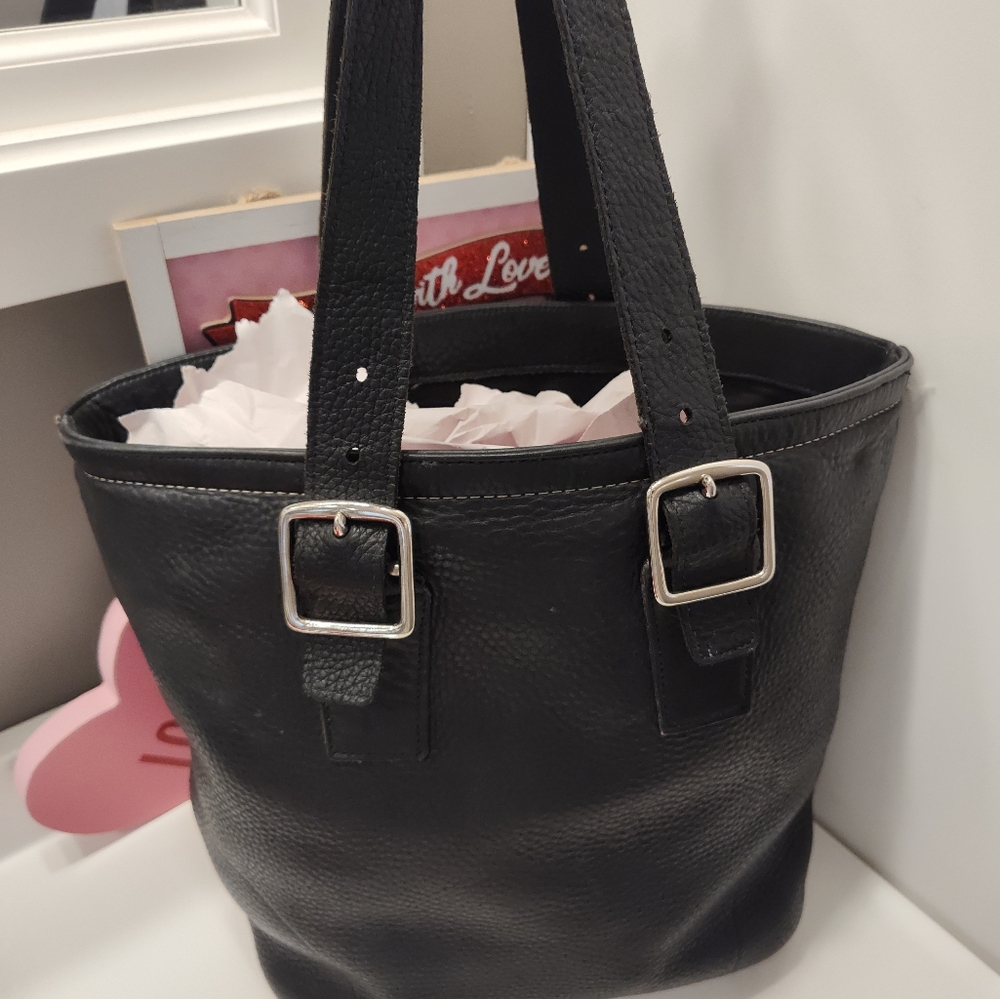 🖤Rare Vintage 90's Coach Hamilton Milbrook Pebbled Leather Shoulder Tote #9600 - Picture 8 of 16